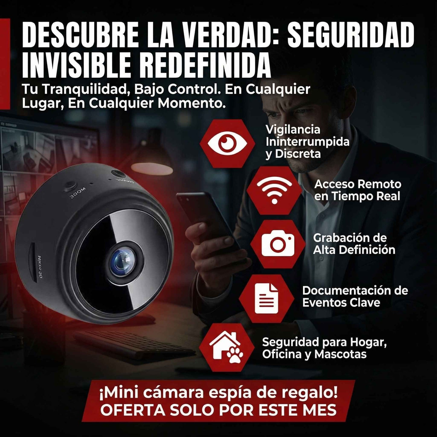 CamaraClic® + Mini Cámara Espía GRATIS