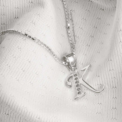 Cadena En Plata 925 Y Dije Diseño Letra Inicial (a-z)