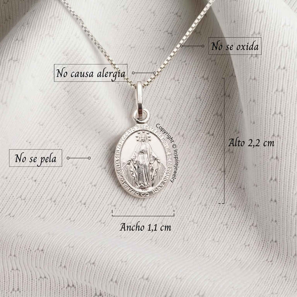Medalla Milagrosa Claddagh de Plata