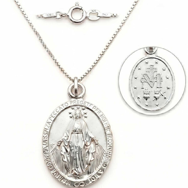 Medalla Milagrosa Claddagh de Plata