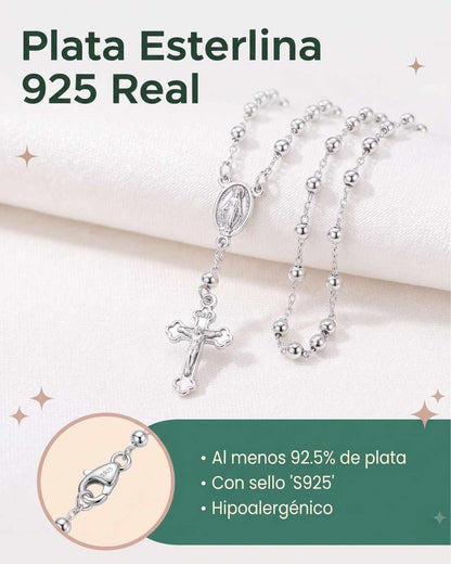 Rosario Camándula En Plata 925 Para Mujer O Niño